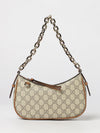 small gg emblem striped gg supreme shoulder bag