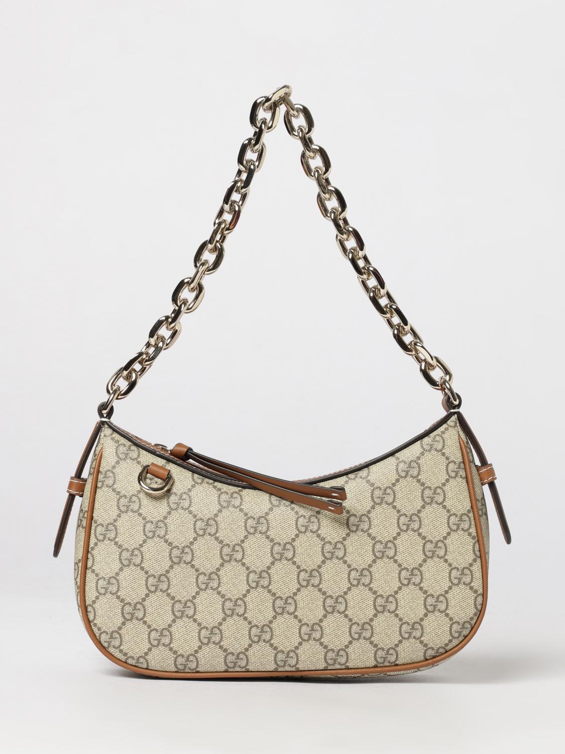 small gg emblem striped gg supreme shoulder bag