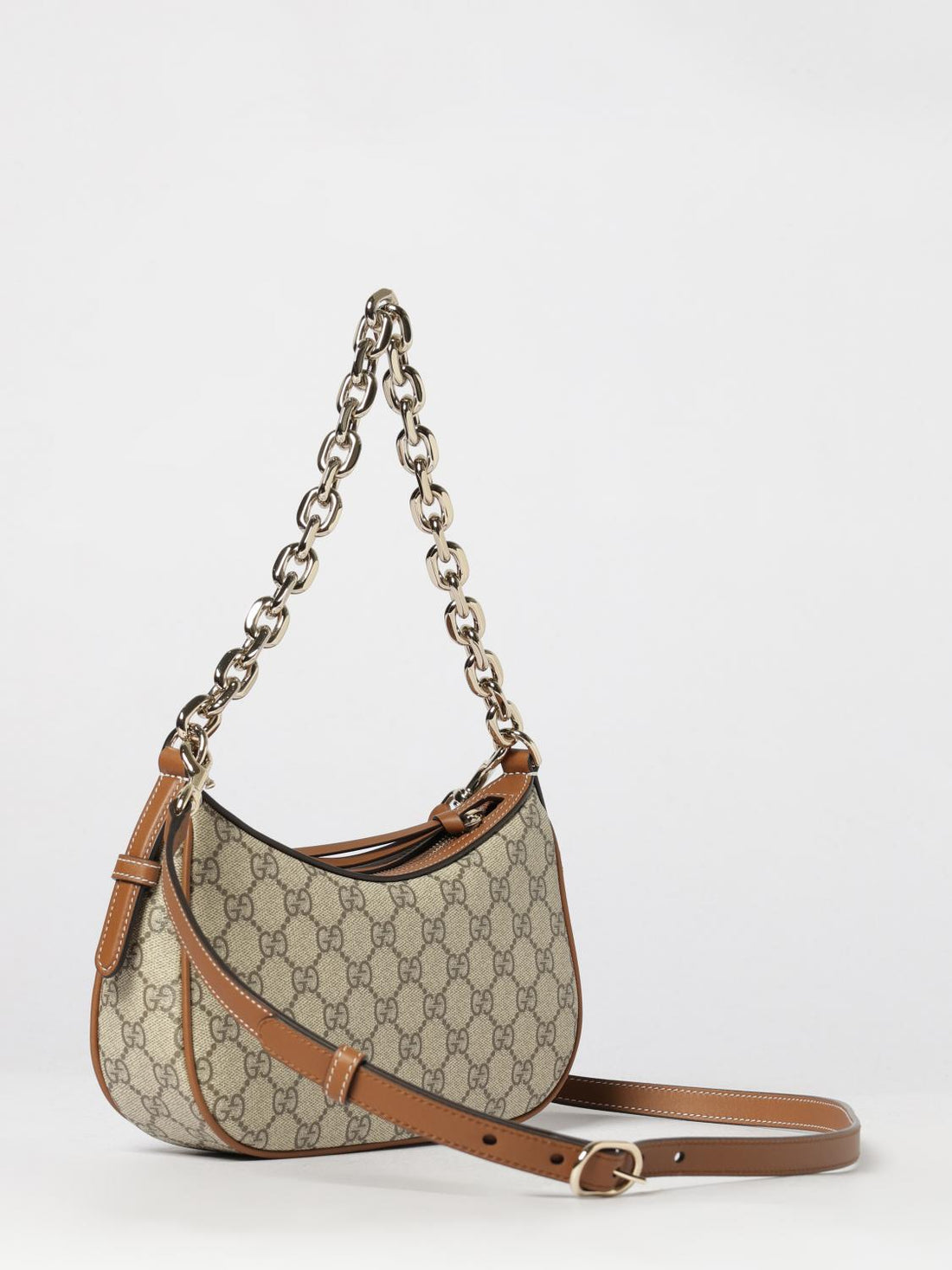 GUCCI OS small gg emblem striped gg supreme shoulder bag
