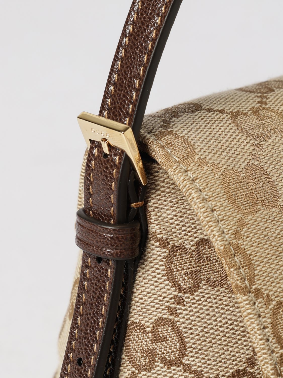 madison gg monogram jacquard shoulder bag with leather handle