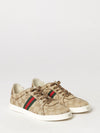 stretch low-top cotton sneakers with jacquard gg monogram