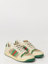 screener low-top leather and cotton sneakers with gg monogram
