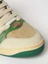 screener low-top leather and cotton sneakers with gg monogram