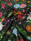 gg monogram floral print square silk scarf