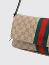 madison monogram jacquard shoulder bag with web stripe