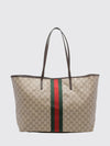 tribeca monogram jacquard shoulder bag with double handle