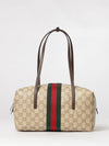 melrose monogram jacquard shoulder bag with double handle