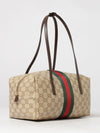 melrose monogram jacquard shoulder bag with double handle