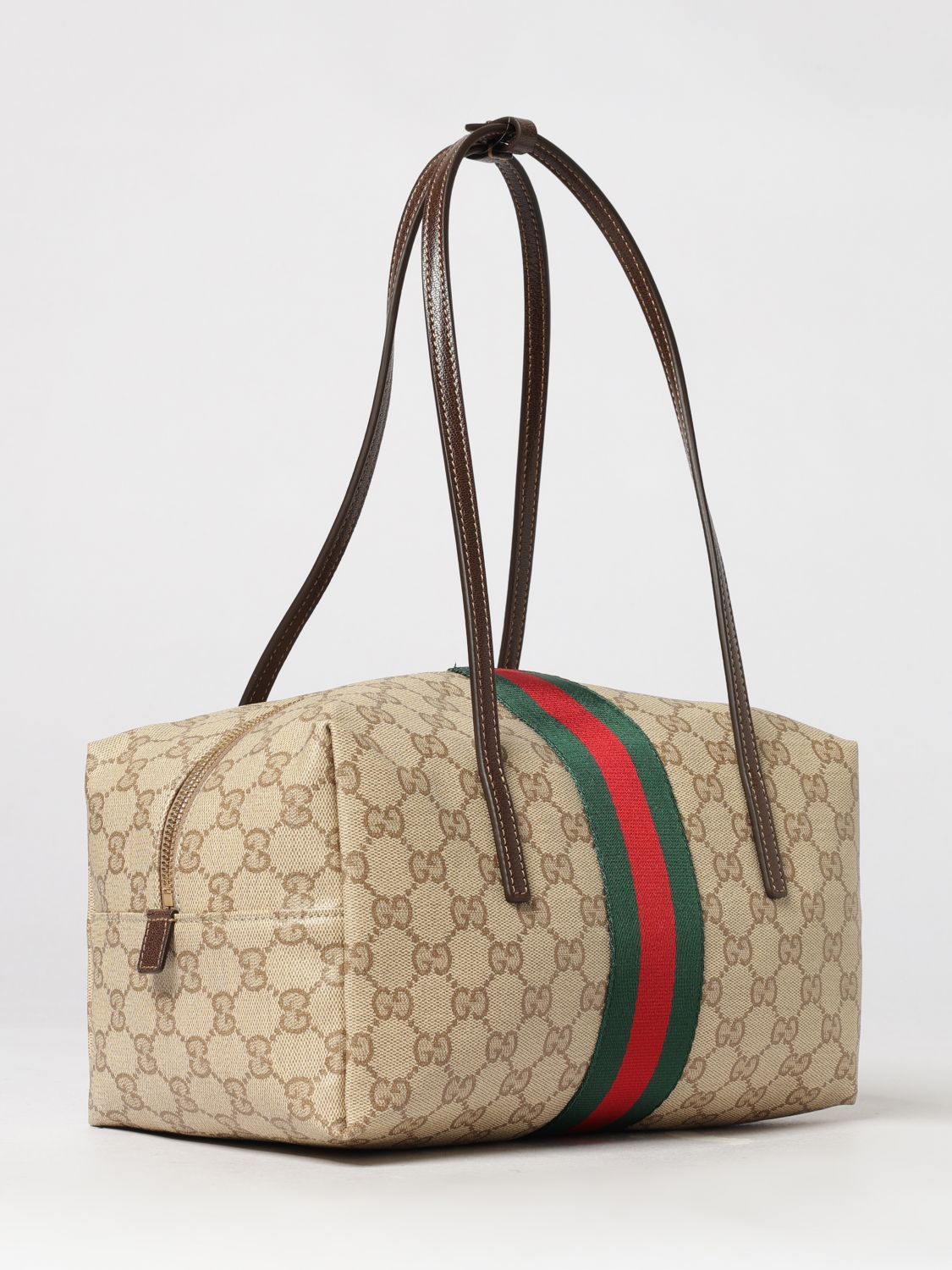 melrose monogram jacquard shoulder bag with double handle