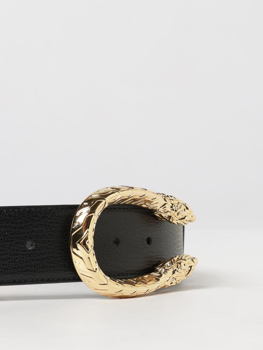 GUCCI 70 leather belt with logo buckle