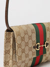 striped monogram jacquard mini bag with horsebit detail