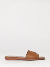 calfskin leather slides with embossed gg monogram