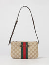 gg canvas mini shoulder bag with horsebit and web detail