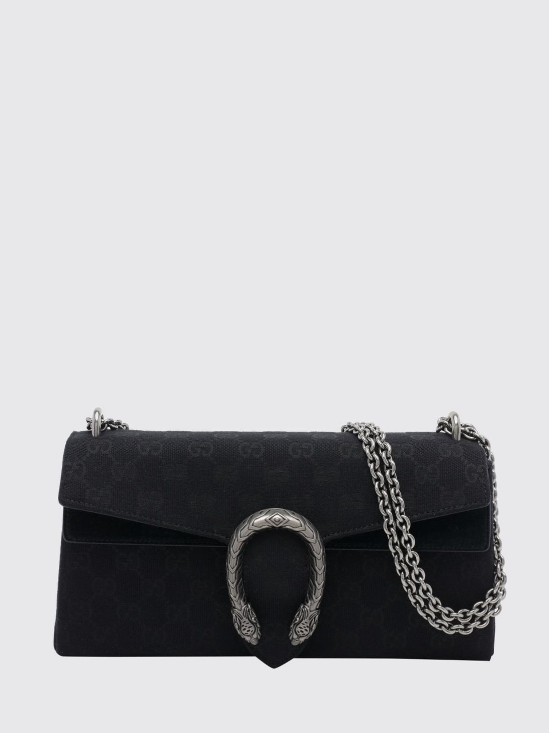 GUCCI OS dionysus monogram fabric and leather shoulder bag with chain strap