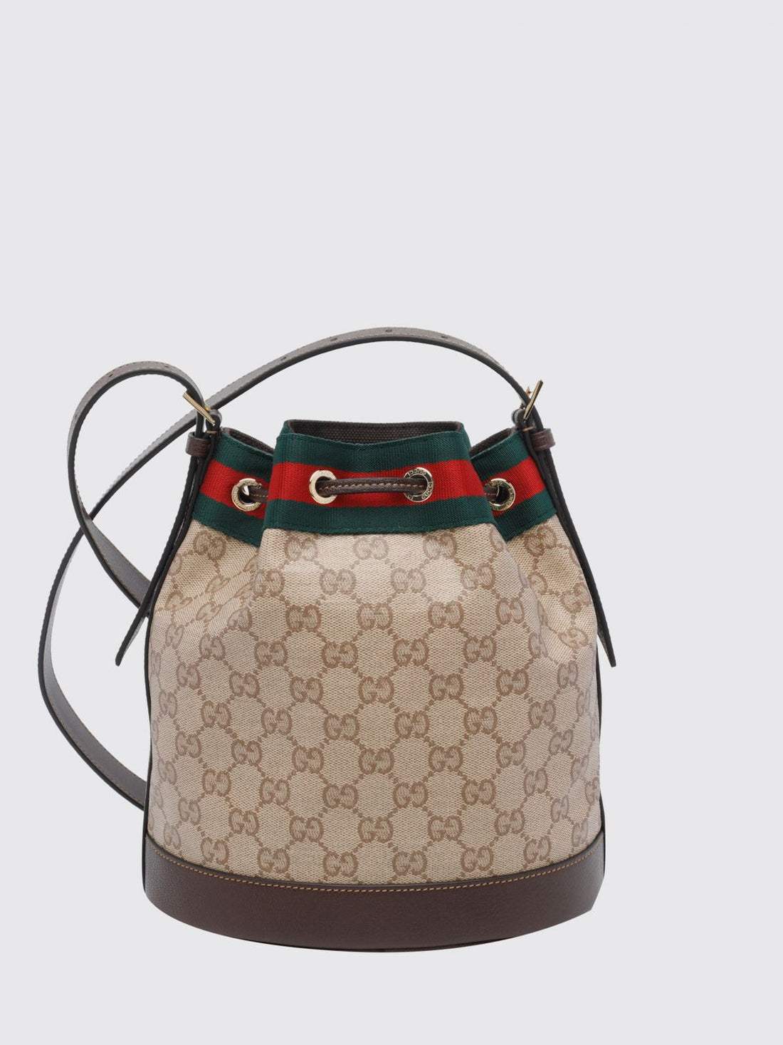 GUCCI OS venice mini gg monogram jacquard fabric bucket bag