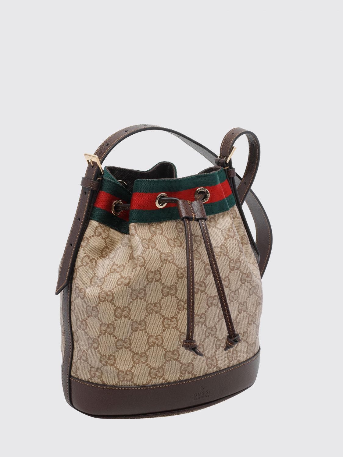 venice mini gg monogram jacquard fabric bucket bag