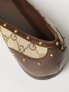 gg monogram canvas and leather ballet flats with horsebit