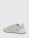 suede calfskin low-top trainers with monili
