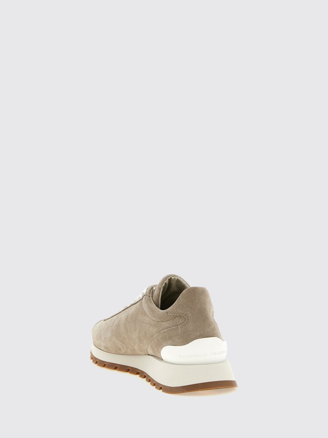 suede calfskin low-top trainers with monili detail