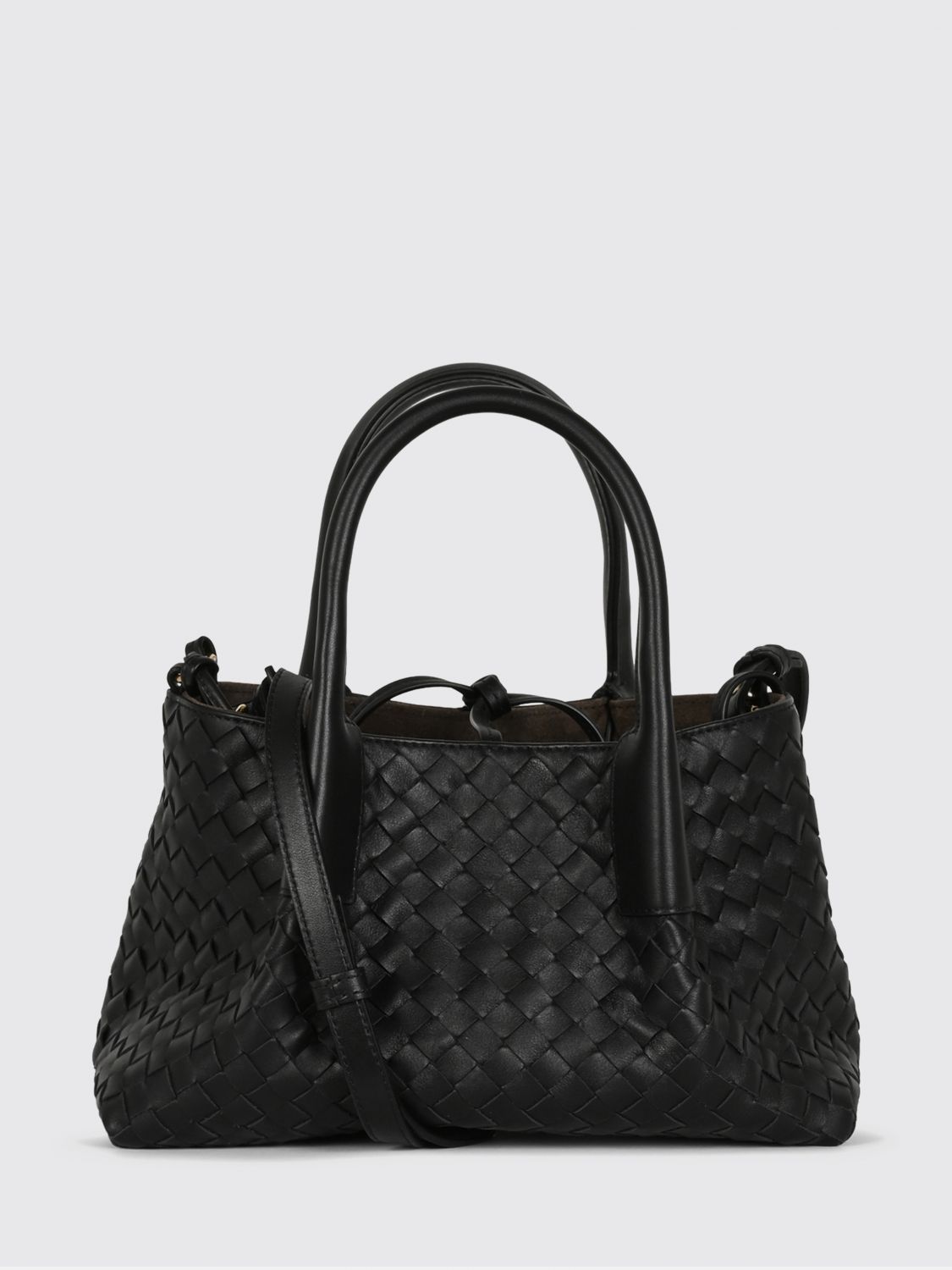 small pinacoteca handbag in intrecciato calfskin leather