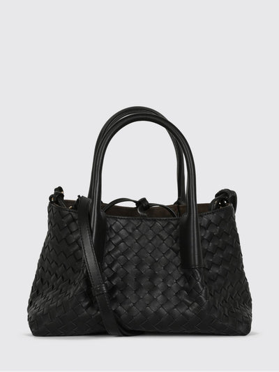 small pinacoteca handbag in intrecciato calfskin leather