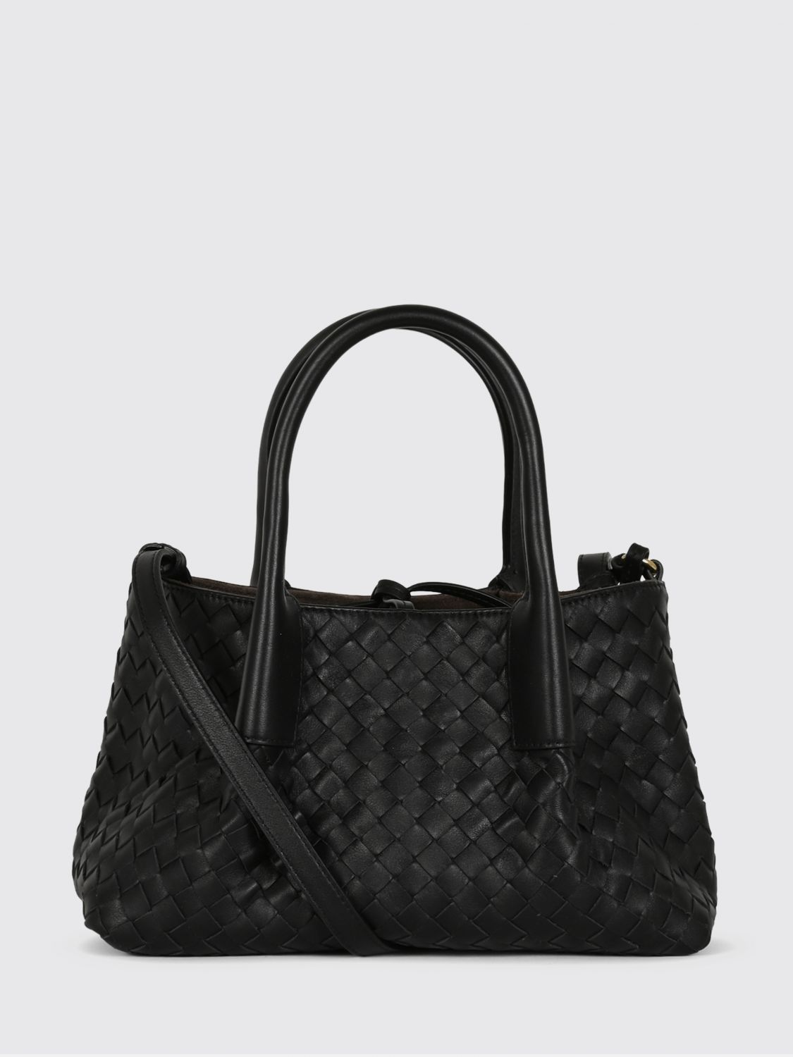 small pinacoteca handbag in intrecciato calfskin leather