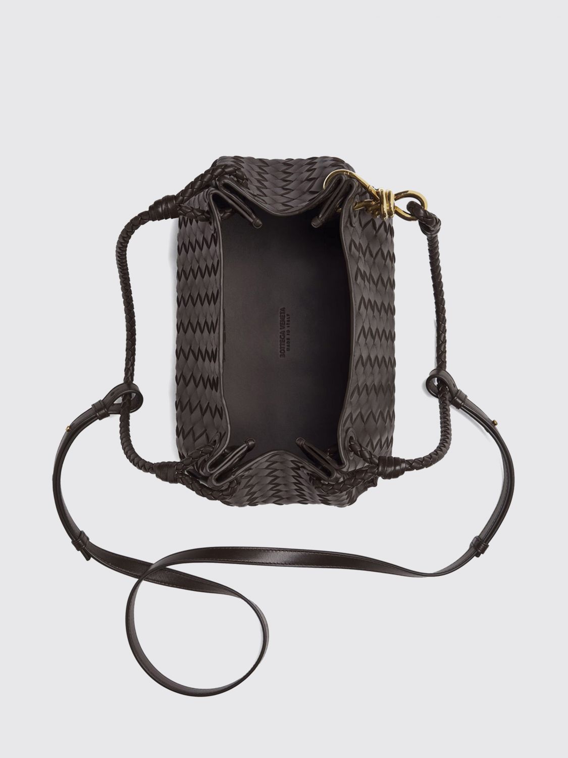 parachute intrecciato lambskin shoulder bag