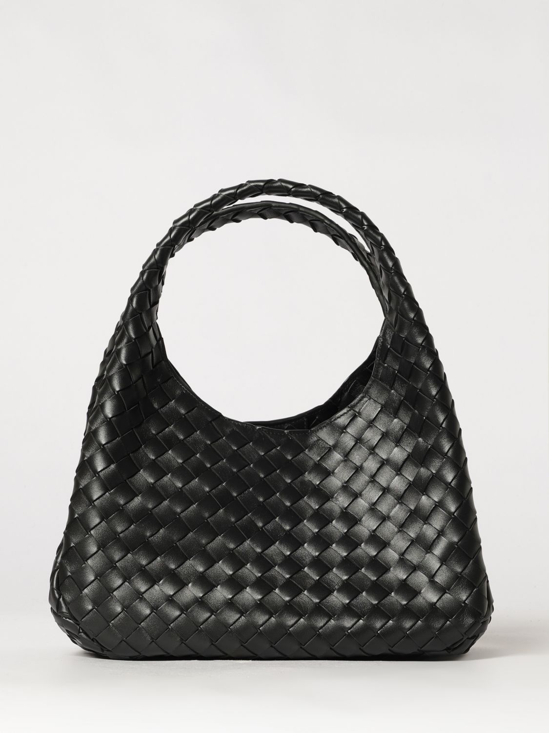 medium campana intrecciato leather shoulder bag