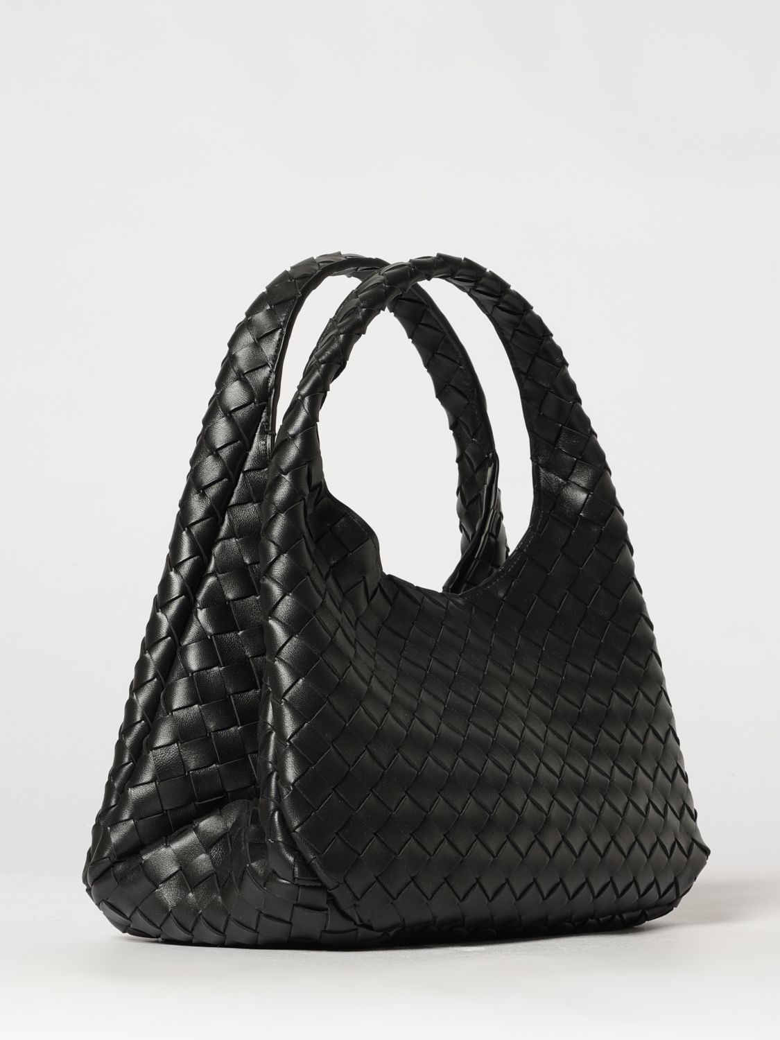 medium campana intrecciato leather shoulder bag
