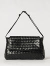 small intrecciato calfskin shoulder bag with knot detail