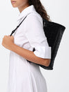 small intrecciato calfskin shoulder bag with knot detail