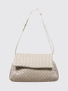 small intrecciato calfskin shoulder bag with knot detail