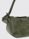 small nodo intrecciato suede shoulder bag