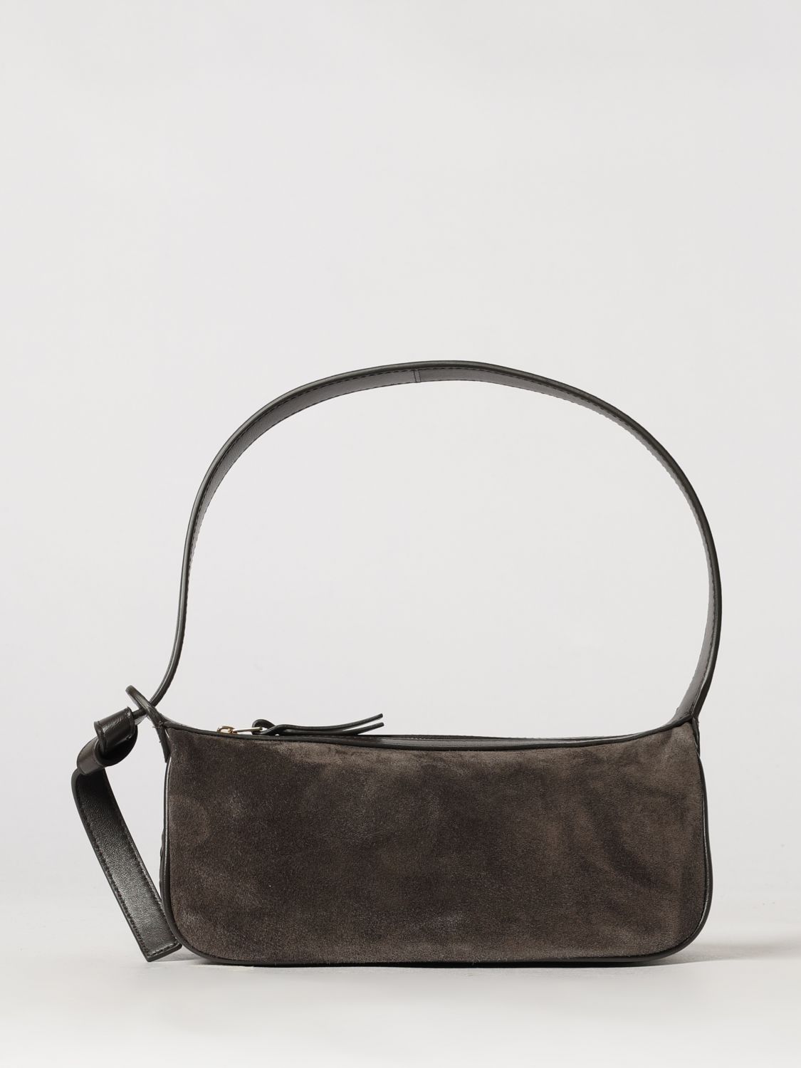 small nodo intrecciato suede shoulder bag