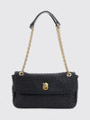 madison shoulder bag in intrecciato leather with chain strap