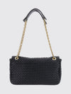madison shoulder bag in intrecciato leather with chain strap