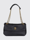 madison shoulder bag in intrecciato leather with chain strap