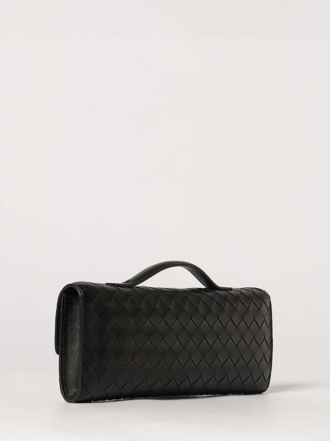 medium andiamo intrecciato lambskin top handle bag