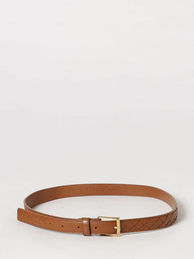 intrecciato lambskin leather belt
