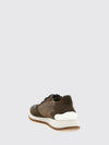 embroidered nylon and suede trainers with monili