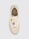 chloé nama suede platform sneakers with contrast stitching