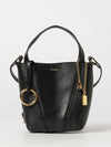 spin mini grained calfskin handbag chloé with ring detail