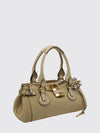 paddington suede calfskin handbag chloé with padlock