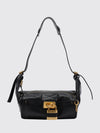 paddington grained calfskin shoulder bag chloé with padlock
