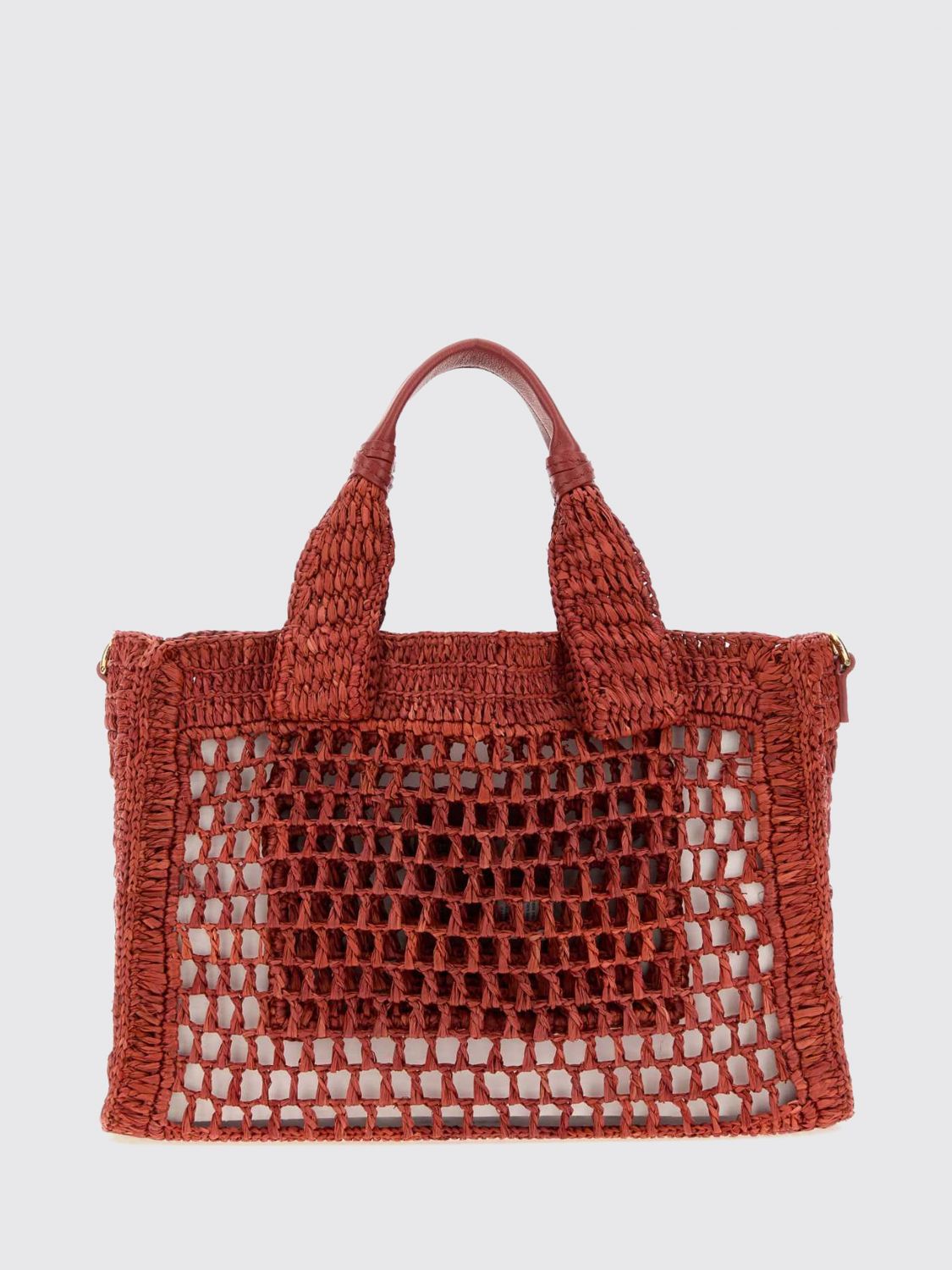 summer banana handbag chloé in raffia with embroidered logo and shoulder strap