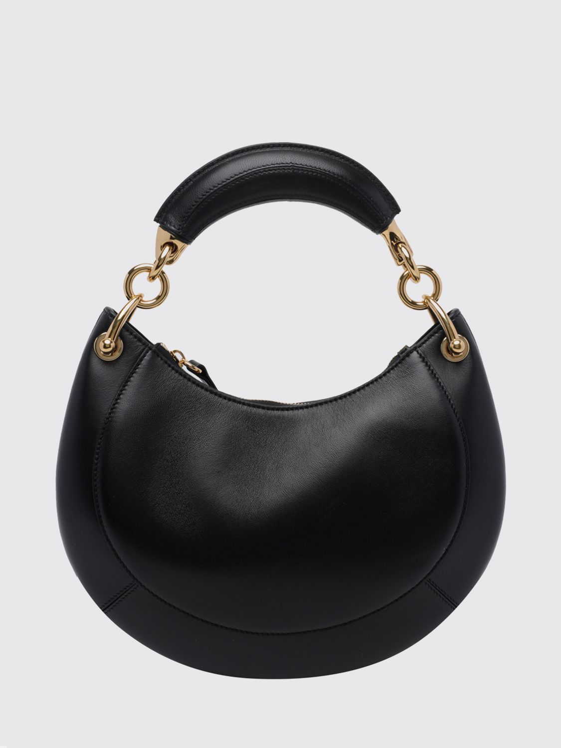 banana smooth calfskin handbag chloé with rigid handle