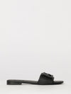 baguette flat sandals in grained calfskin with ff monogram