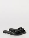 baguette flat sandals in grained calfskin with ff monogram