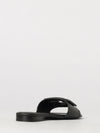 baguette flat sandals in grained calfskin with ff monogram