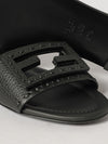 baguette flat sandals in grained calfskin with ff monogram